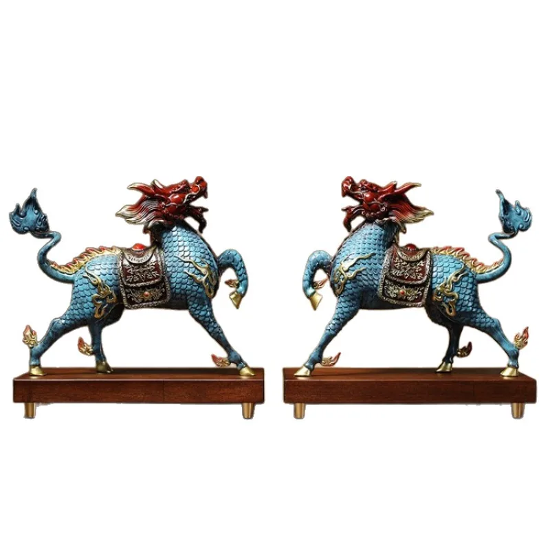 Brass unicorn ornament living room office entrance decoration craft gift