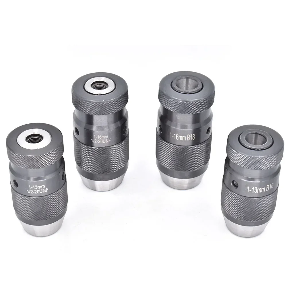 Drill chuck thread hole cartrige self tightening 1/2 20UNF 3/8-24UNF 5/8 16UNF thread holder drill chuck for drilling machine