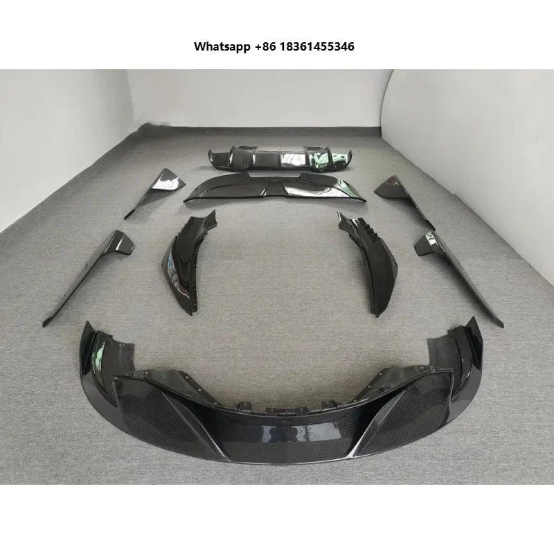 Premium Accessories Hot Selling Dry Carbon Fiber Front Lip Spoiler Side Skirt Car Mudguard Fan Blades Rear Diffuser Durable