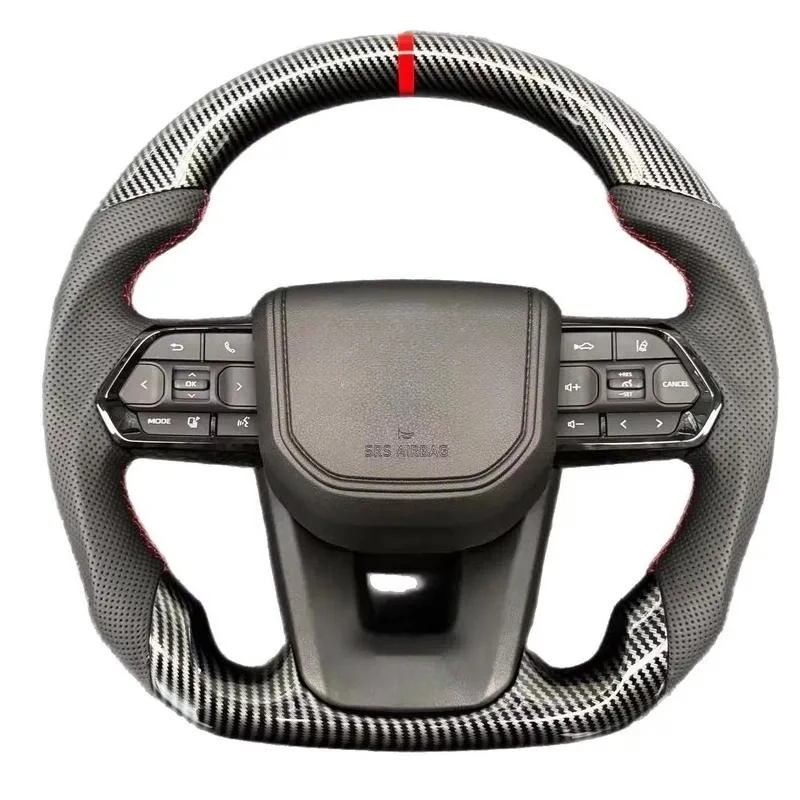 Custom Carbon Fiber Steering Wheel for Land Cruiser 80 Series Alphard Hilux Crown Modified Sport Steering Wheels