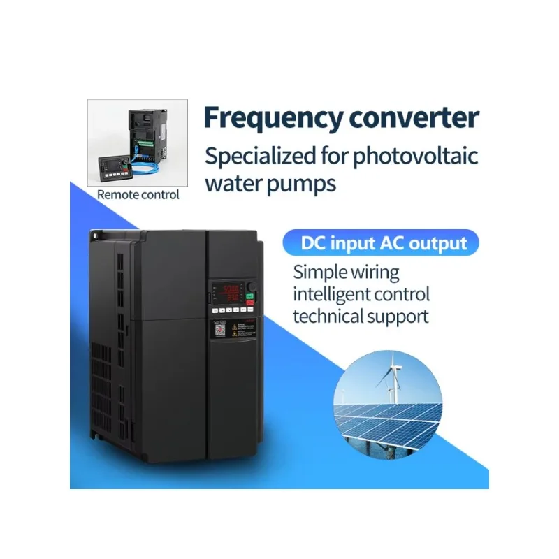 Solar VFD Solar Water Pump Inverter VFD 750W  1.5KW 2.2KW Variable Frequency Converter Drive with MPPT
