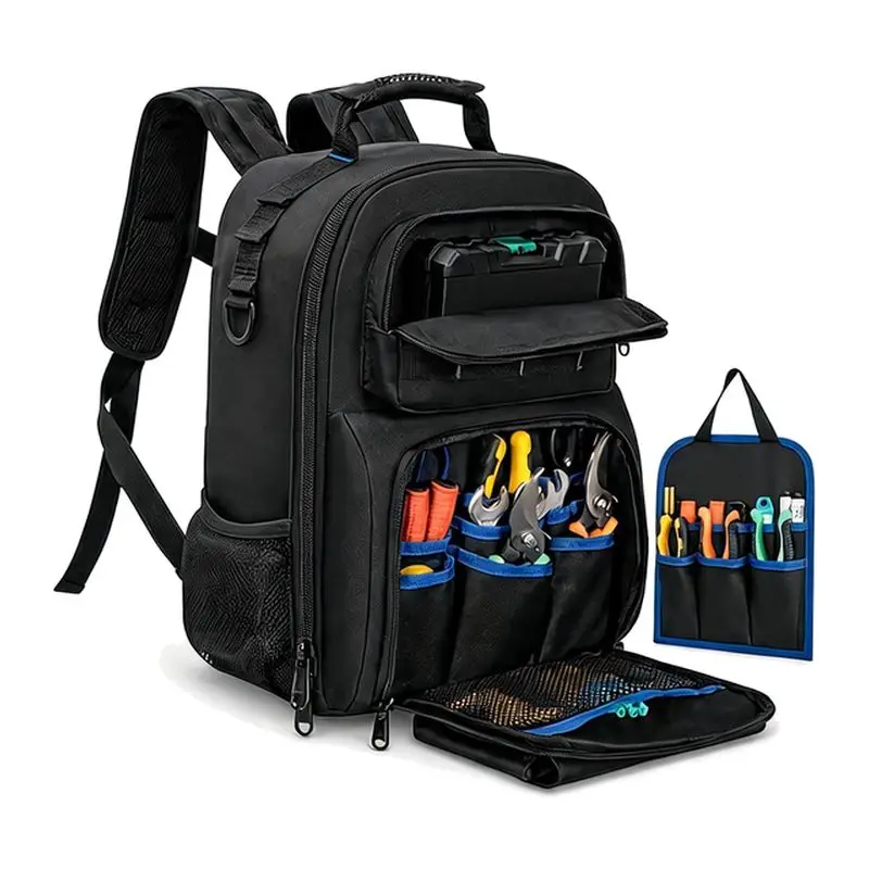 Professional Tools Backpack Removable Storage Board Electrical Tools Backpack Front Pocket Workshop Utility Backpack