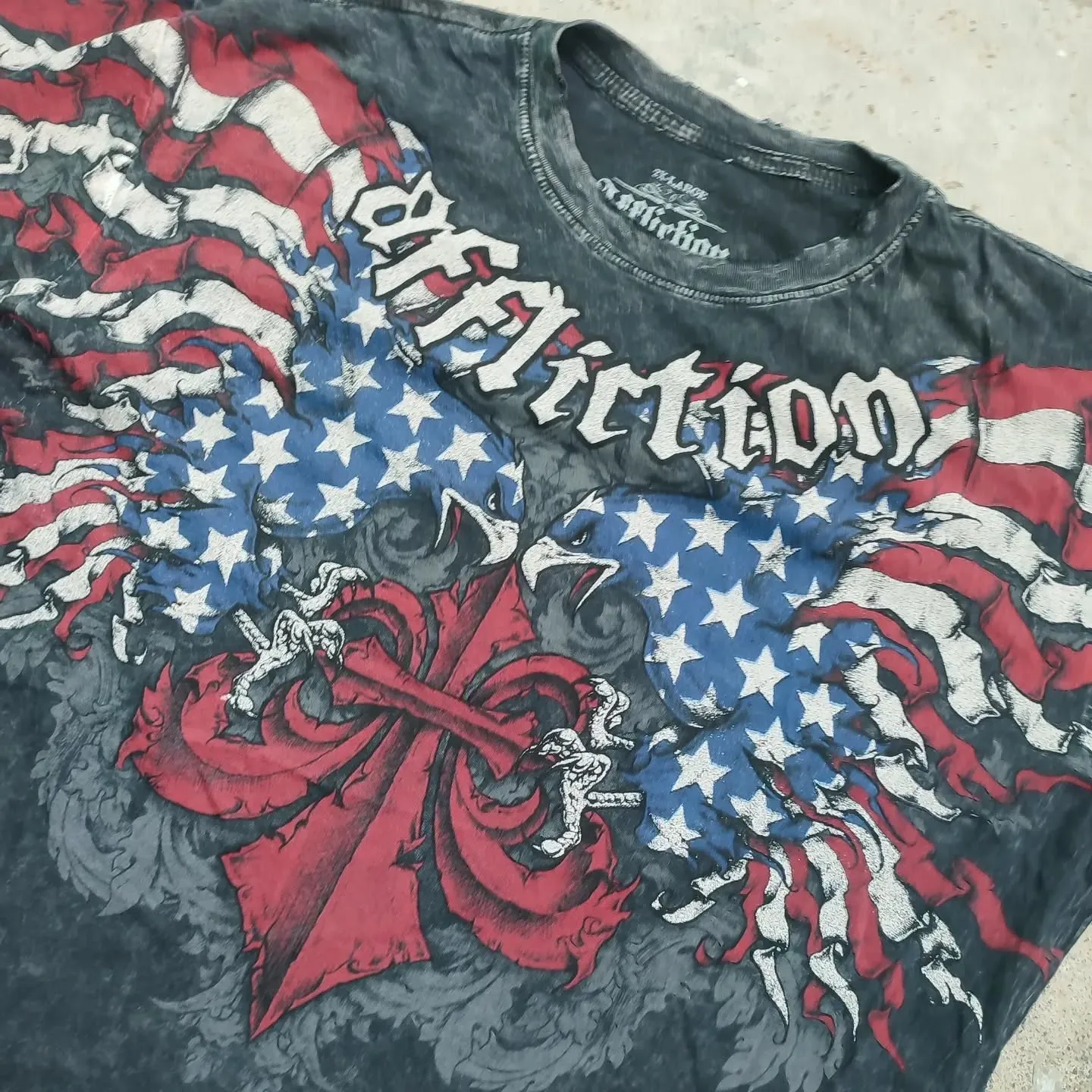 American Affliction T-Shirt für Herren Y2K Street Vintage Mode Lässige Weite T-Shirts Sommerkleidung Lockere Lässige Cartoon Übergroße Oberteile – Detail 4