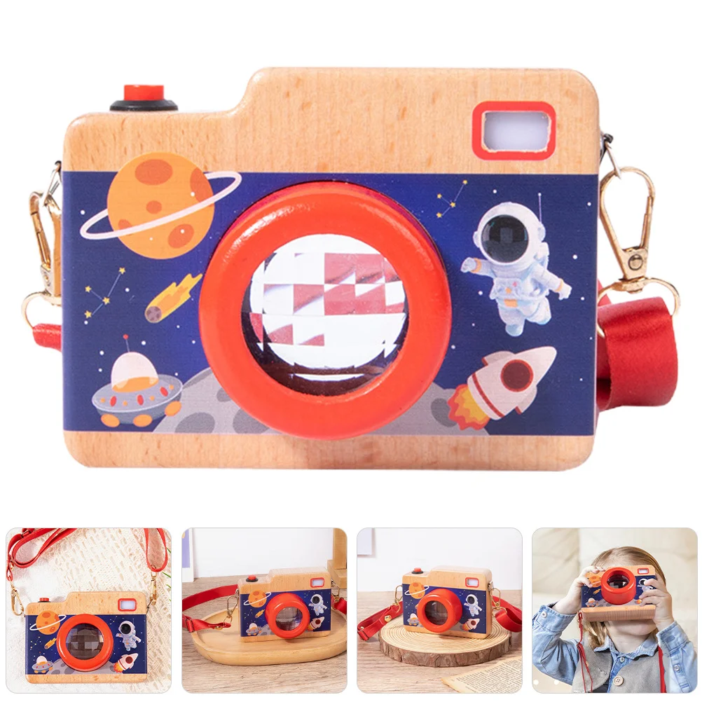 Wooden Kaleidoscope Educational Kid Camera Creative Kaleidoscopes Compact Durable Funny Playthings for Children and Party Favors