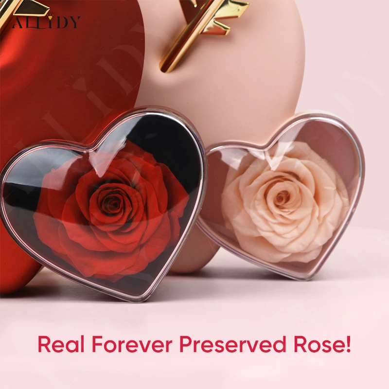 Allidy - Valentine\'s Day Creative Heart-piercing Rose Jewelry Box and 100 Languages ​​​​I Love You Projection Necklace Gift Set