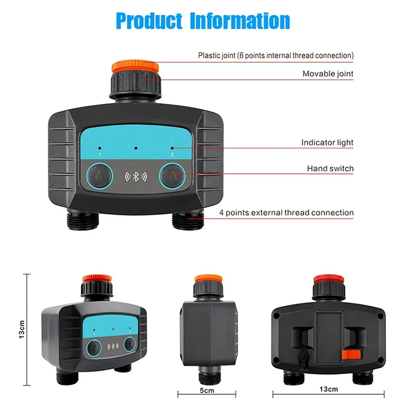 스마트 정원 급수 타이머, 투야 와이파이 스마트 관개 급수 시스템, BT 자동 관개 타이머