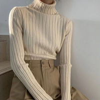 HELIAR Women Turtleneck Thermal Sweater Long Sleeve Stripe Knit Warm Jumpers Office Casual Sweater For Women 2025 Fall Winter