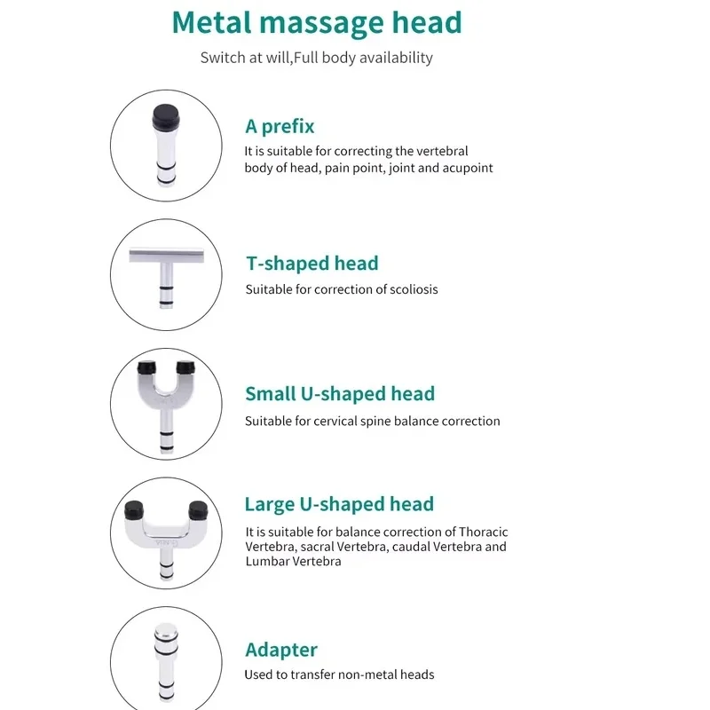 5 Heads Spine Chiropractic Adjusting Limbs Joint Nursing Activation Cervical Massagers Portable