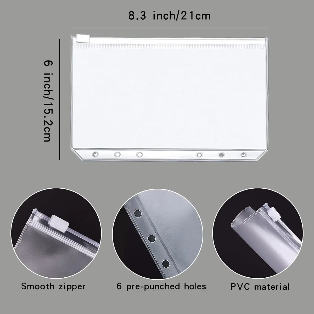 Neuer A5-Leder-Binder, Budgetplaner, Organizer mit 12 Stück Reißverschluss-Binder, Taschen-Geldumschlägen-System, für Budgetierung, Geldsparnis