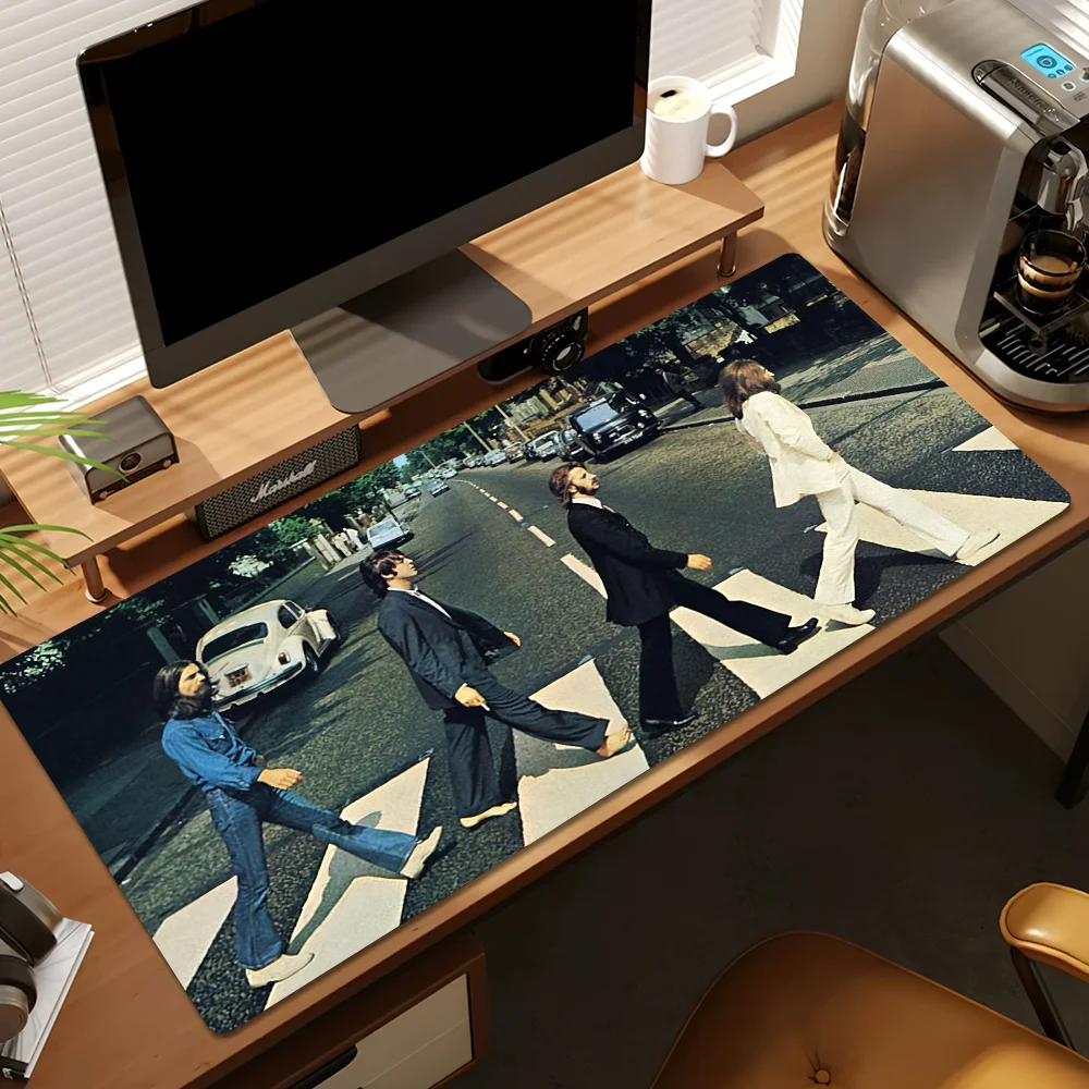 Rock Band The B-Beatles Abbey Road Mouse Pad Protector Office Gaming Accessories Laptop Gamer Cabinet Non Slip