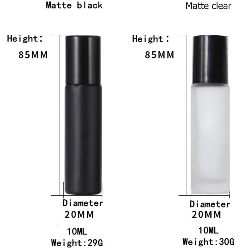 10X5/10Ml Matglazen Rol Op Fles, Herbruikbare Draagbare Verzegelde Parfum-Essentiefles