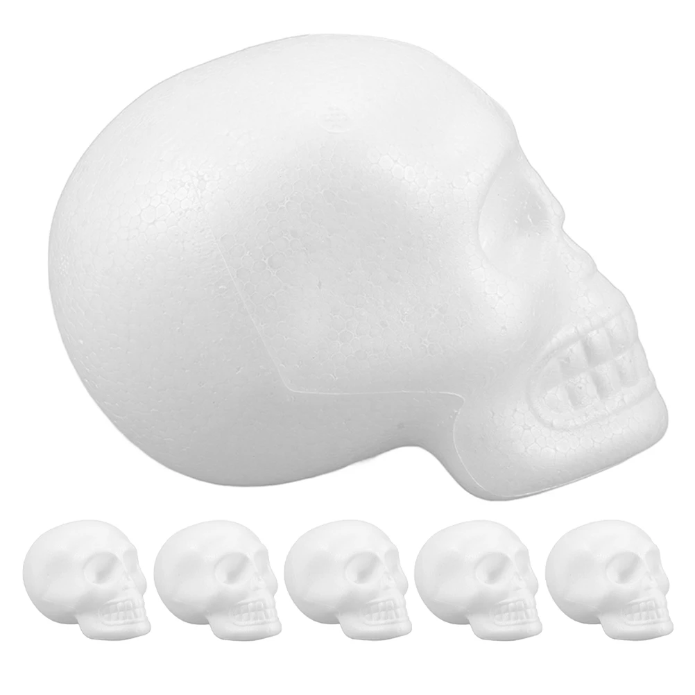 

6pcs Heads Hanging Decor White Diy Shape Family Craft Activities Party Supplies Lightweight Indoor Outdoor Hanging Ornament Foam