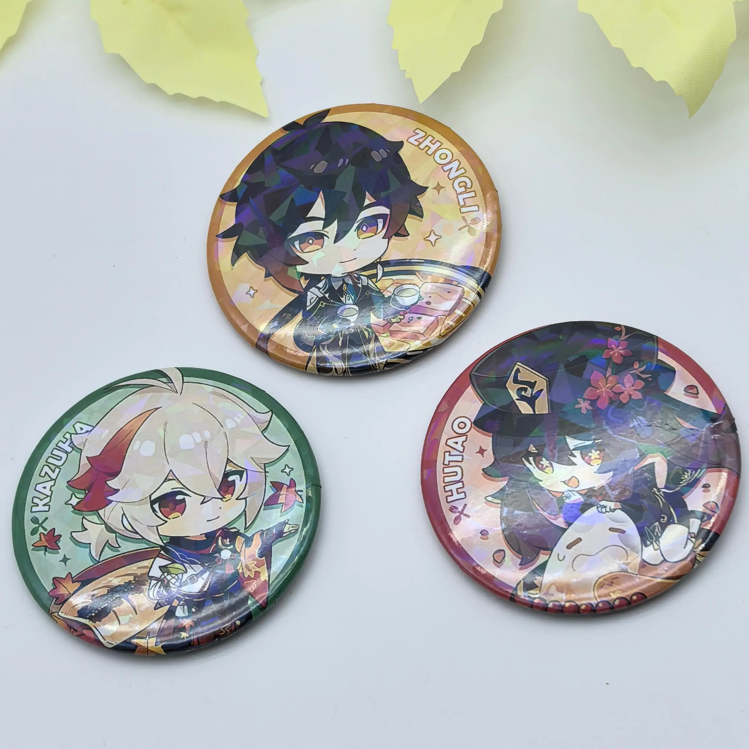 1PC Anime Game Genshin Klee Tartaglia Delicious Par Badges Brooches Women Clothes Scarves Pins Decorations Boy\'s Beautiful Gifts
