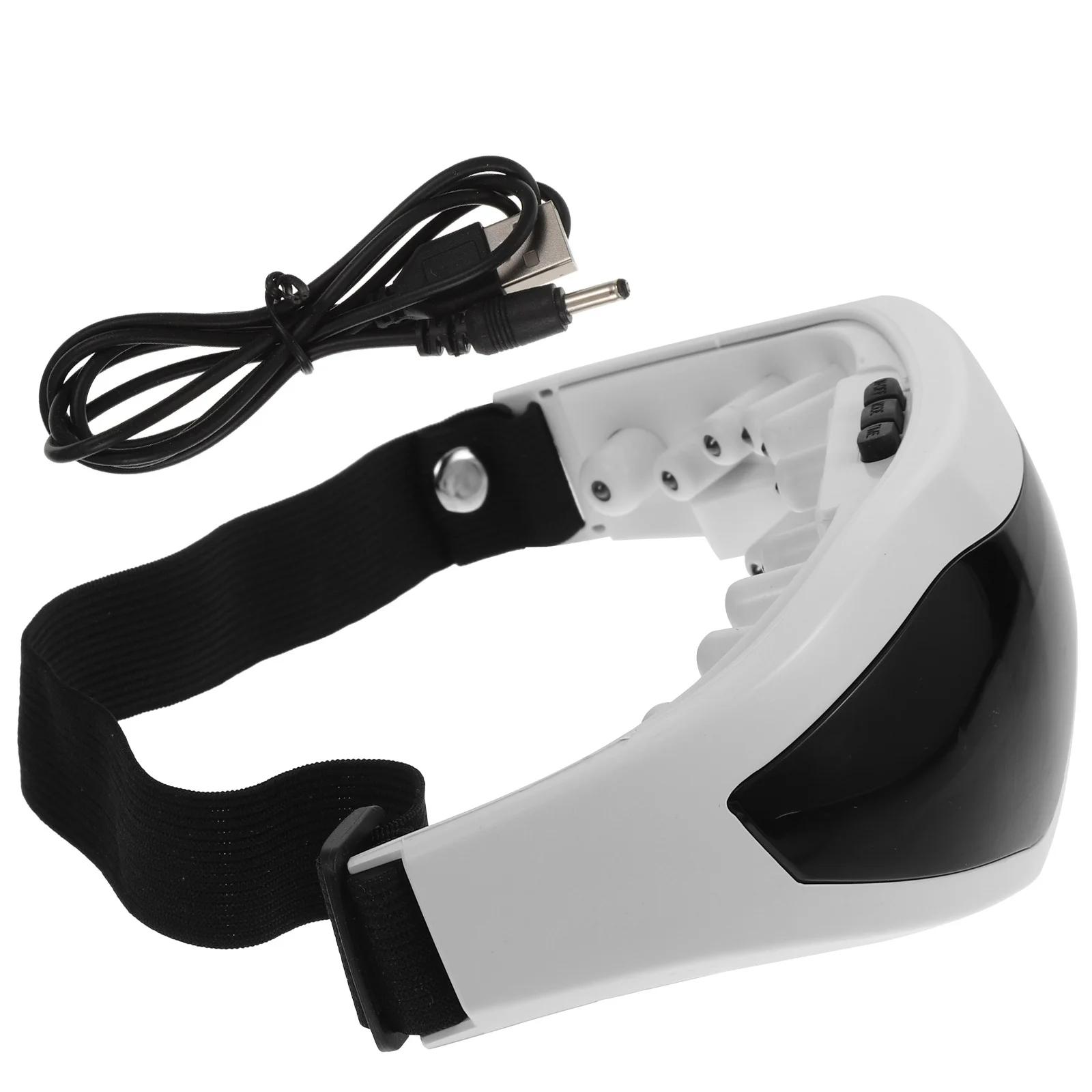 

1 шт. массажер для глаз черный перезаряжаемый USB зарядка электрический массажер для глаз инструмент медитация музыка горячий компресс устройство