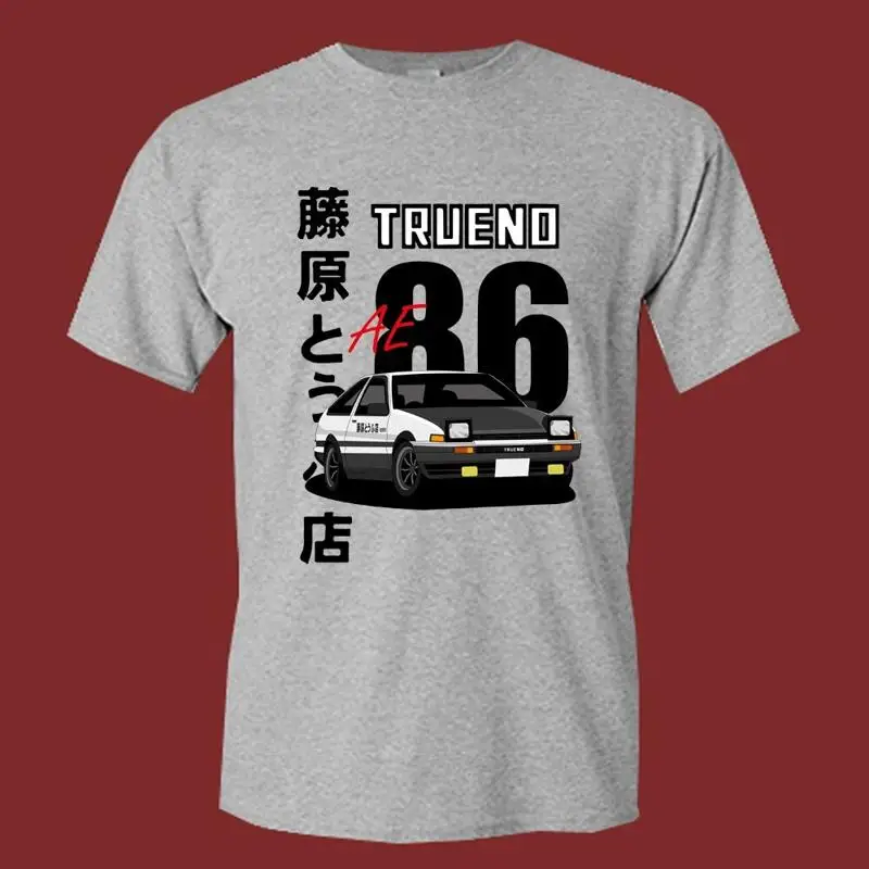 

Trueno Ae86 Takumi Fujiwara Drift King Япония Jdm Car Мужская серая футболка размера S 5XL