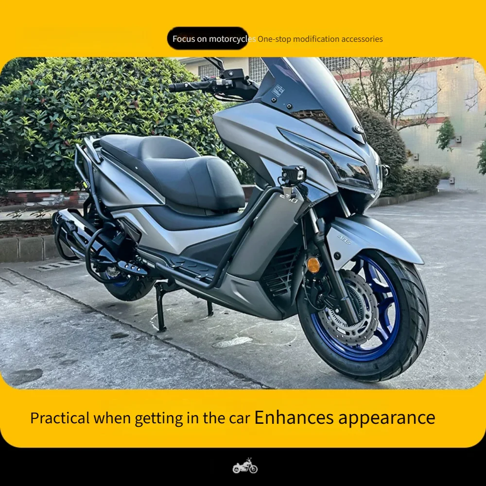 For Kymco Xciting 250 300 Scooter Anti-fall Bumper Guard With Spotlight Holder & Rear Storage Top Box Modification Accessories