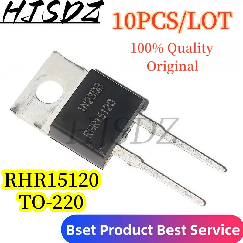 【10PCS/LOT】RHR15120 RHRP15120 TO-220 recuperación rápida 1200V 15A garantía de calidad