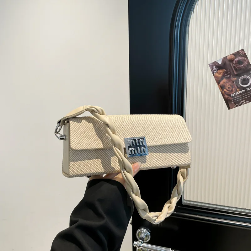 ‌ Bolsa quadrada minimalista primavera/verão 2025 – bolsa crossbody/ombro multidirecional, bolsa pequena elegante para mulheres