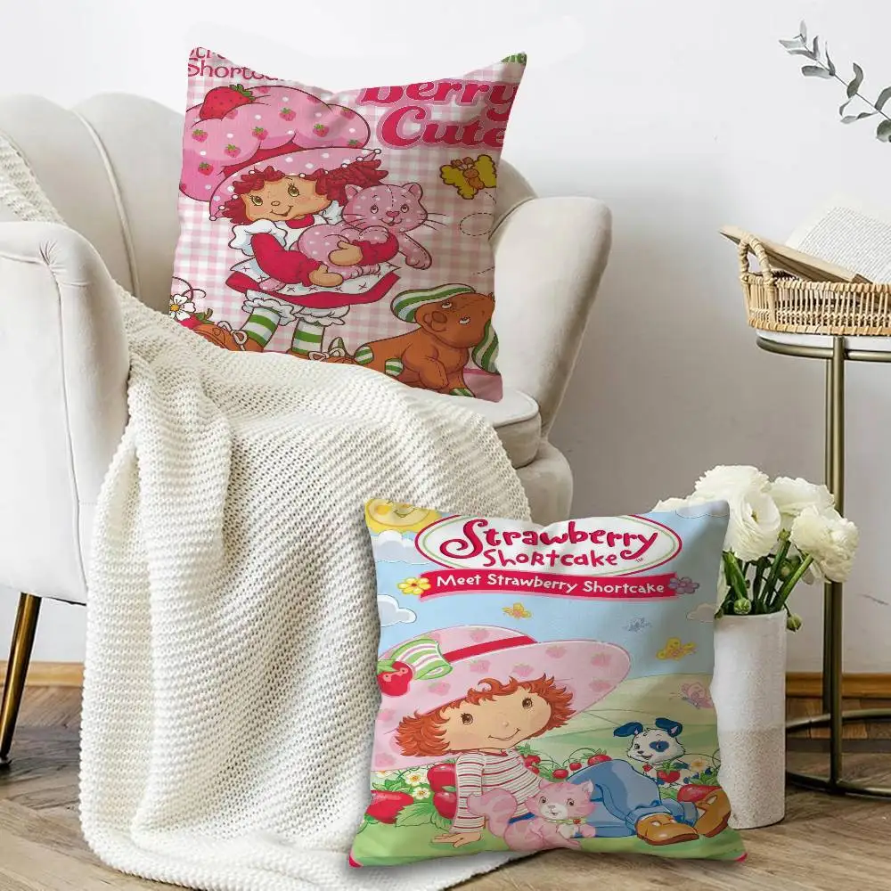 S-strawberry-shortcakeS Pillow Cover for Bedroom Room and Living Room Sofa Decorative Cushion Cover