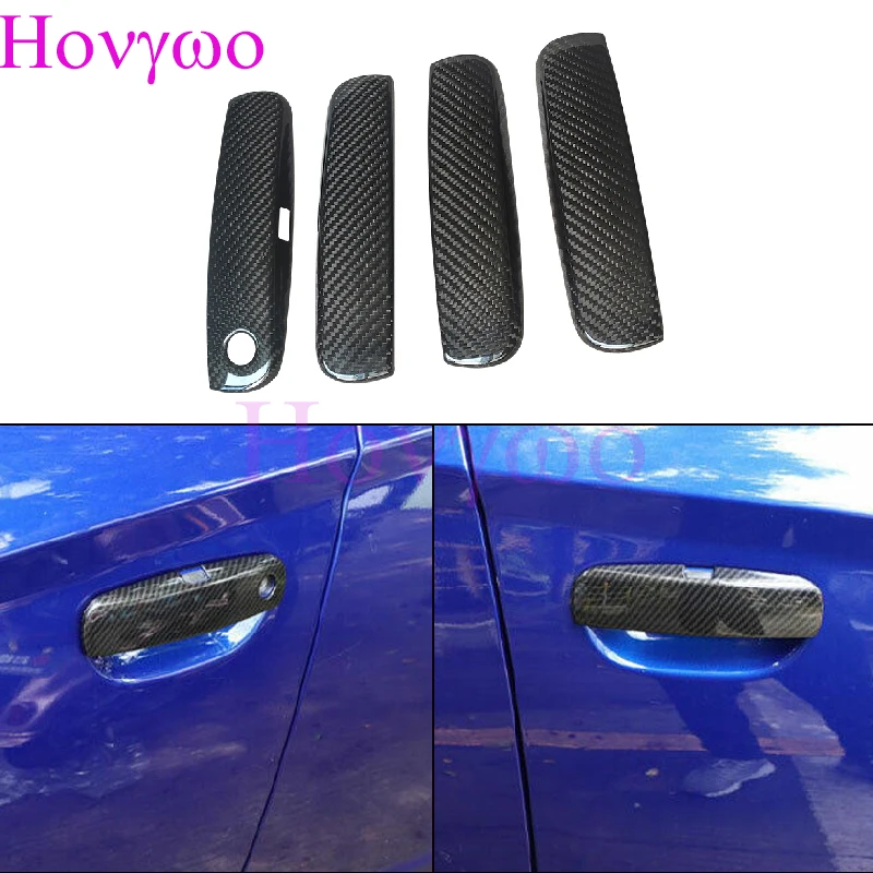 

For Dodge Charger Challenger 2015-2023 Real Carbon Car Door Handle Covers Trim Overlays Car Exterior Decoration Accessories