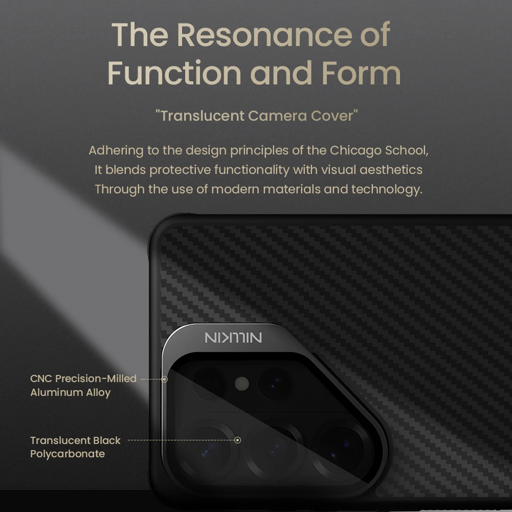 

Чехол Nillkin для Samsung Galaxy S26 Ultra 5G с магнитным креплением CarboProp Fiber и защитой камеры высокого качества