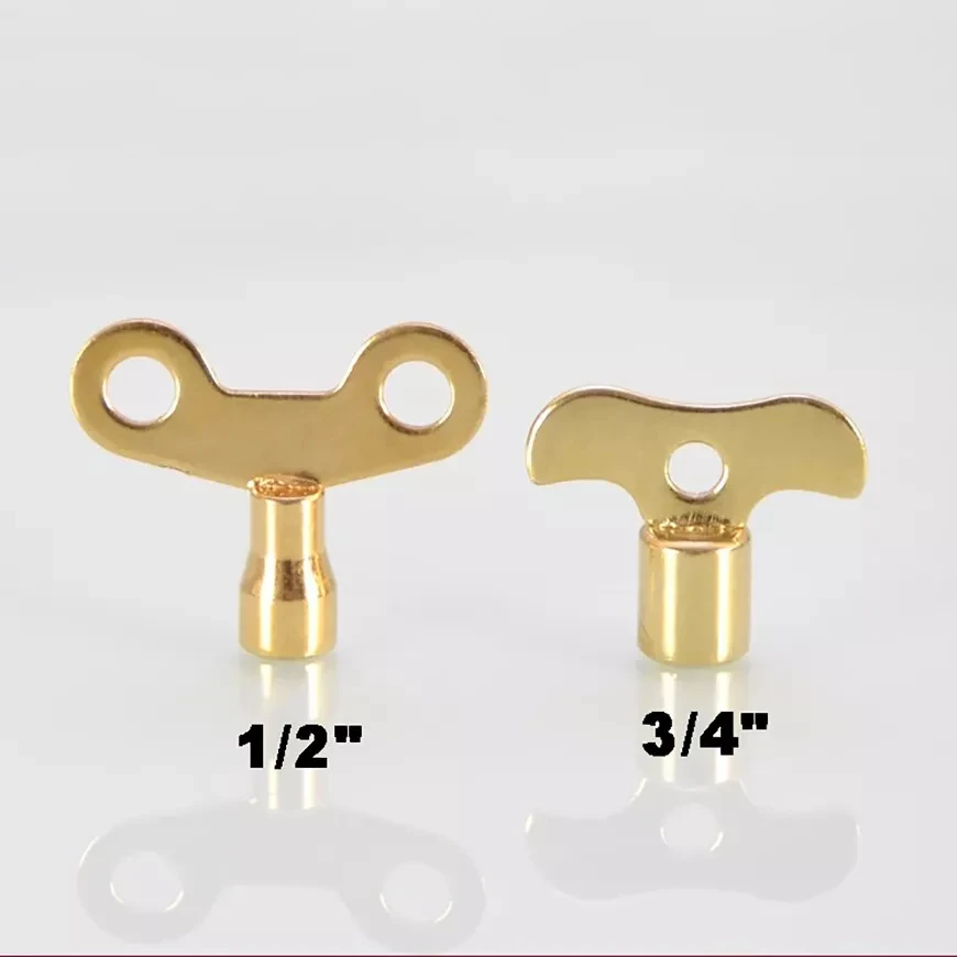 2Pcs/Lot Metal Clock-Type Plumbing Switch Keys - 6mm & 7mm Square Faucet Tap Keys