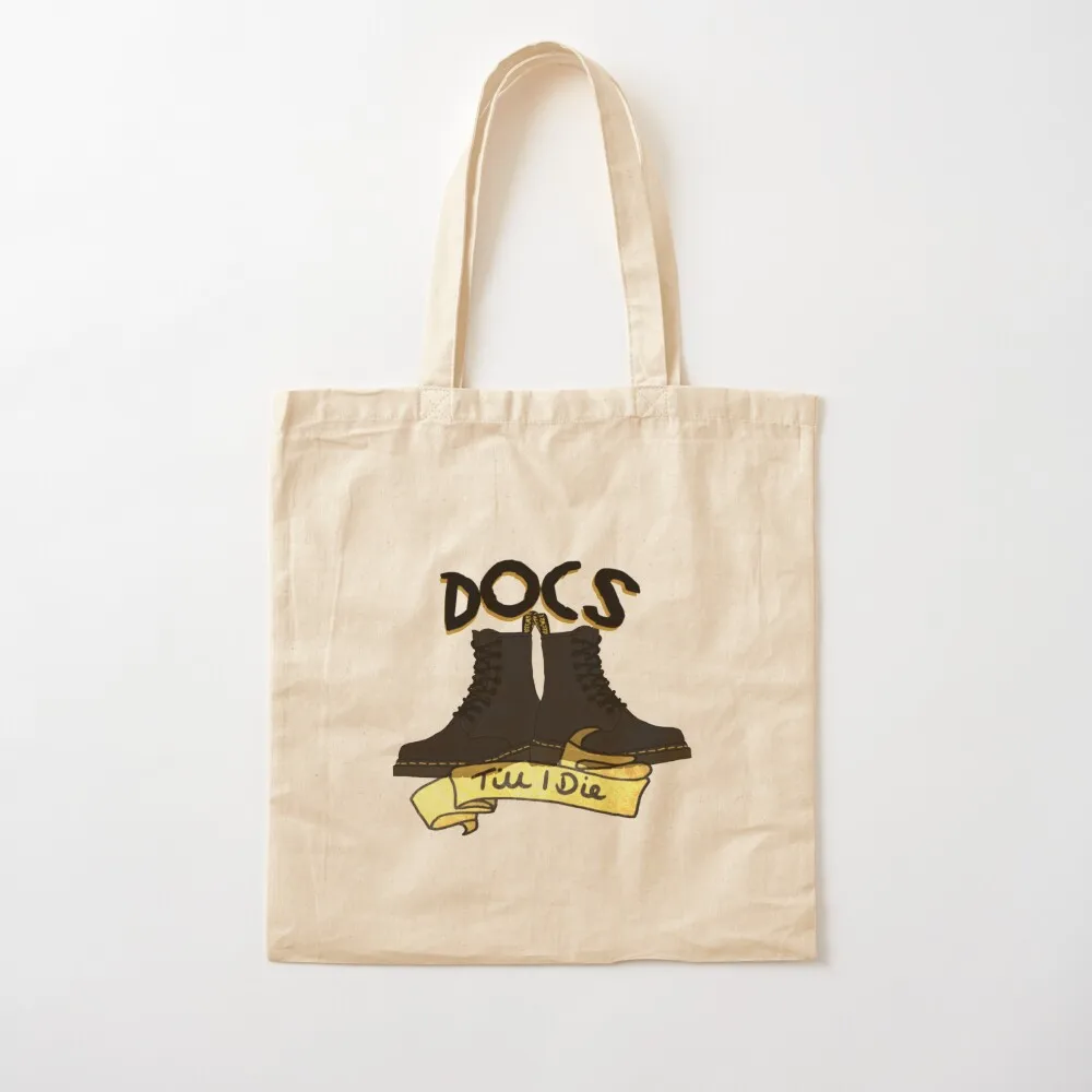 Docs Till I Die Tote Bag Portable shopping bag Custom bag