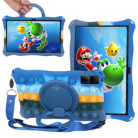 Rotating Kids Funda Case For Xiaomi Pad 5 6 Pro Soft Silicone Stand Cover For Redmi Pad SE With Handle Grip Shoulder Strap Capa
