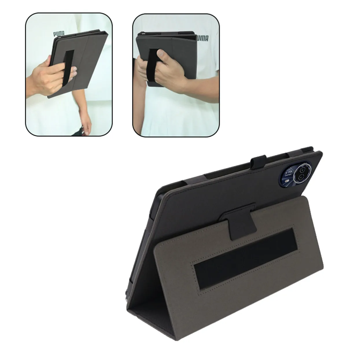 For HiGrace G140L Tablet Protective Case 14.1 Inch Business Two Fold Stand Shell Pu Tablet Computer Case