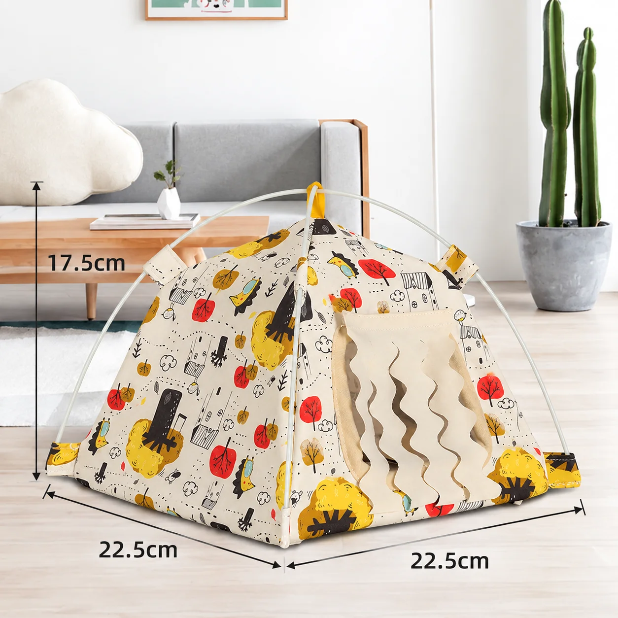 Winter Bottomless Pet Tent Nest With Tassel Hideout For Guinea Pigs Rabbits And Golden Hamsters Sleeping Shelter