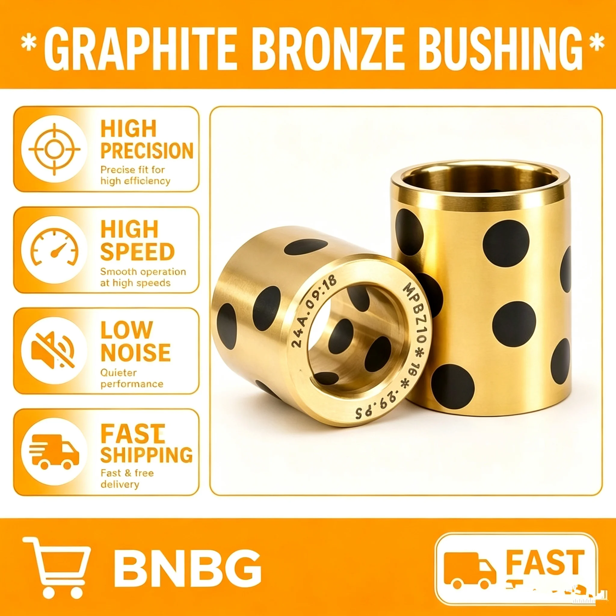 2PCS Bronze Bushing OD6 7 x ID 4 5 mm Graphite Copper Sleeve Oil-free Bearing Liner Copper Alloy Motor Pump Self-lubricating