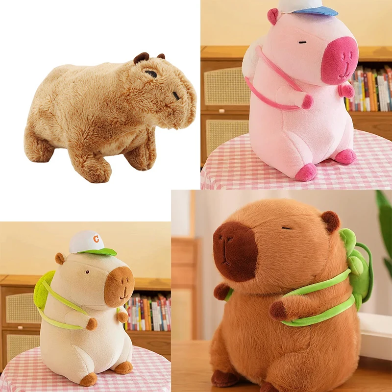 HOT Capybara Pluche Simulatie Capibara Anime Pluizige Speelgoed Zachte Pop Pluche Schattige Pop Knuffels Meisjes Kerst Verjaardagscadeau
