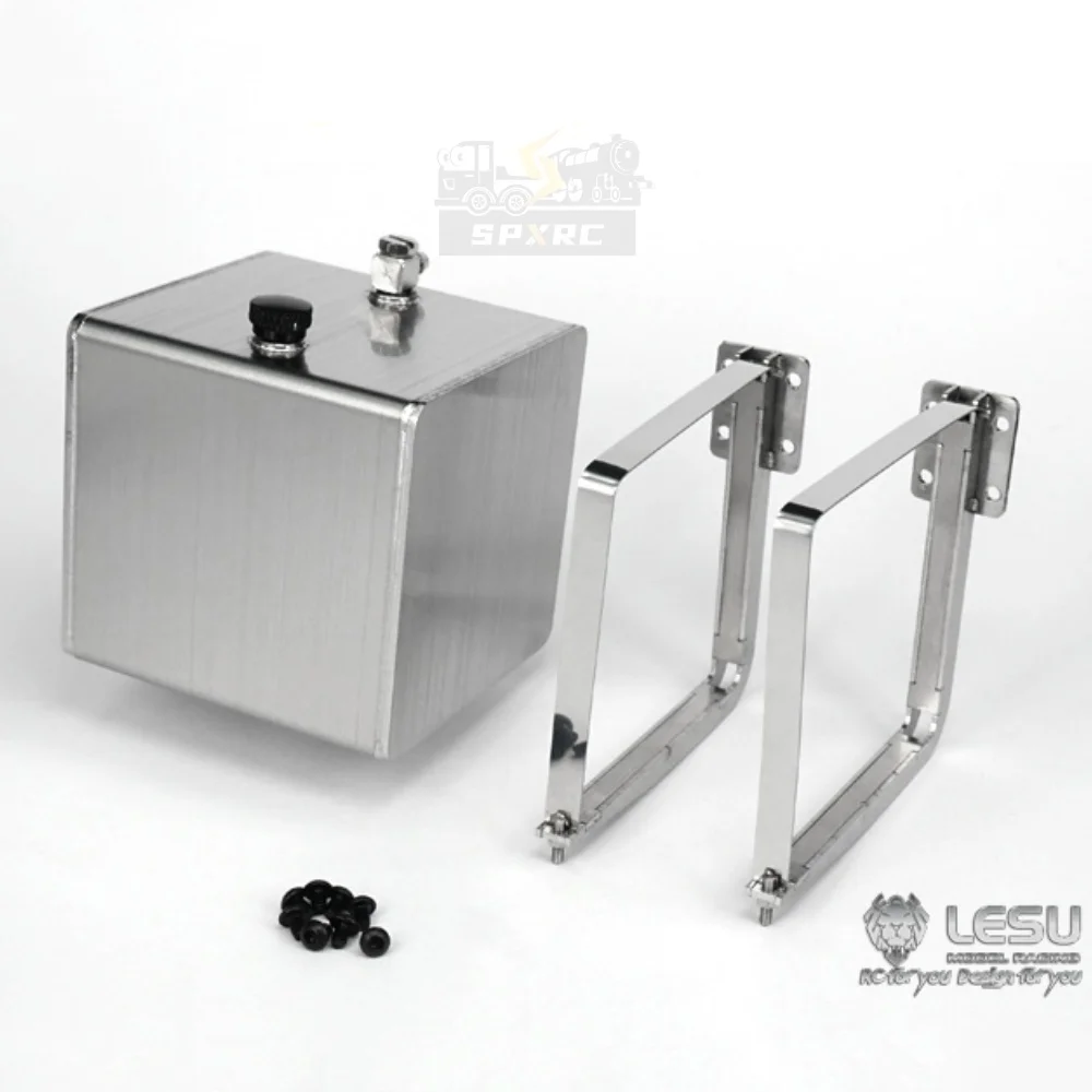 Metal Square Hydraulic Tank Upgraded G-6107 For 1/14 Tamiyay SCANIA Man Lesu Remote Control Tractor Trucks Model  Parts Toys - Image 4