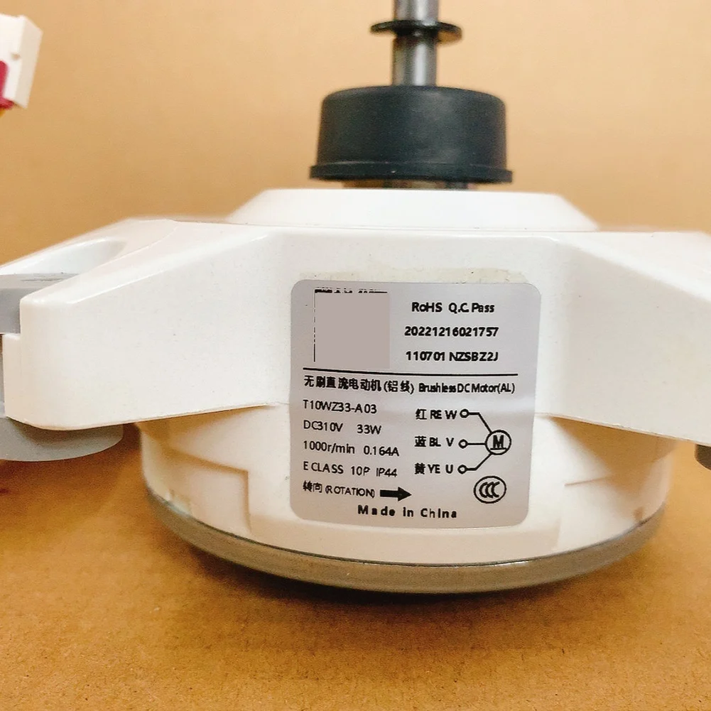 For Tcl DC External Rotor Motor T10WZ33 A03 33W 10P Reversible Brushless 3-Wire Air Conditioner Part White