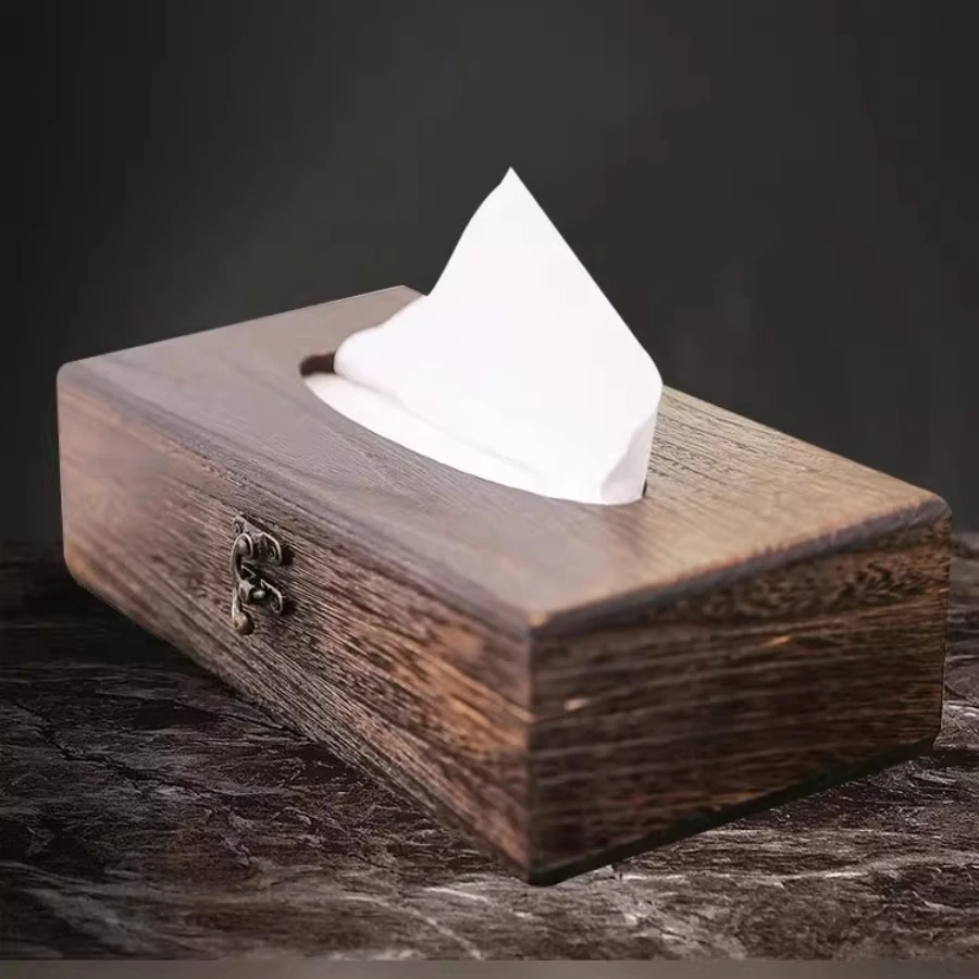 Wooden Tissue Box Tissue Holder Meal Paper Storage Minimalist Home Decor for Living Room Dining Table Toilet Paper Storage