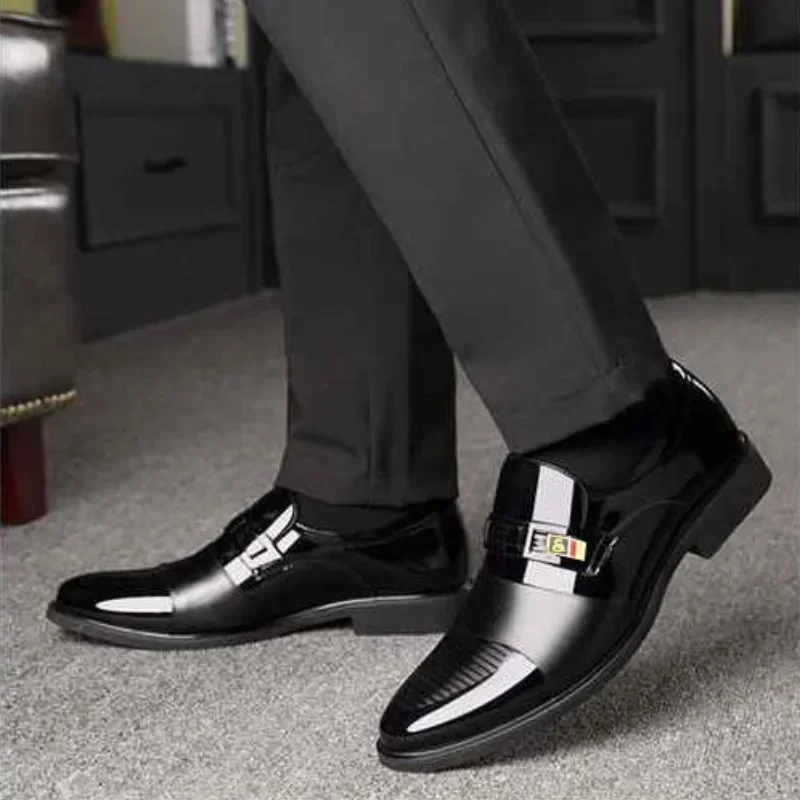 Business Dress Shoes Man Official Social Shoe for Men Leather Casual Italian 2024 Trend Elegant and Classic High Quality Fashion