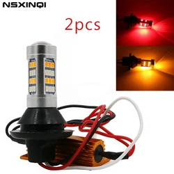 NSXINQI 2pcs/Set Canbus LED Car Turn Signal Light 1156 BA15S BAU15S P21W PY21W T20 7440 2835 42SMD Dual Color DRL Bulb Auto Lamp