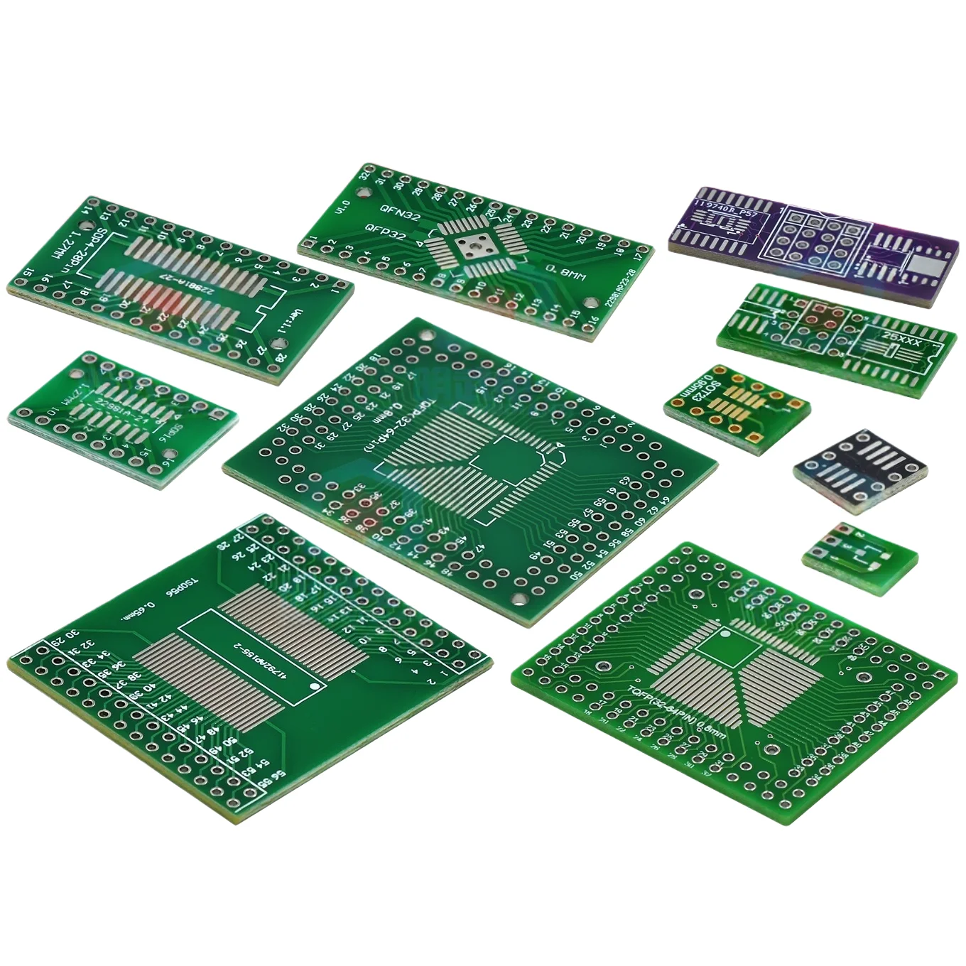 

Multiple PCBs per order SOP adapter board, SOP8, SOP10, SOP16, SOP28, TQFP, QFN56/64, IC test board, PCB board