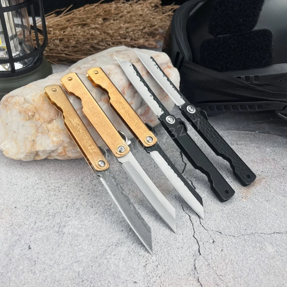 Small Higonokami Japanese Folding Knife Pocket Knife Forged Blade Sharp EDC Camping Knife Portable Outdoor Defense Knife