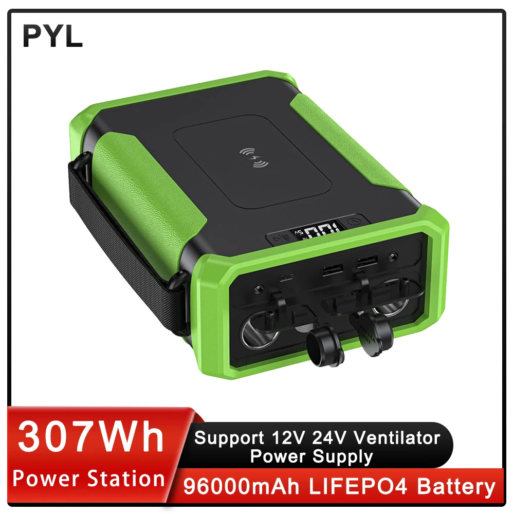 Portable Power Station 307Wh Solar Generator 96000mAh Lithium Battery for CPAP Outdoor Advanture Load Trip Camping Emergency