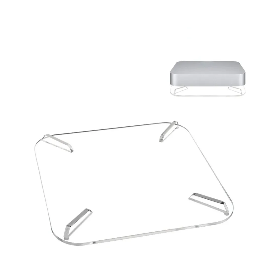 Acrylic Bracket Desktop Stand Anti-Slip Desktop Base Holder for Mac Mini 2010-2020 M1/M2 for Mac Mini M2 Pro/Mac Mini 2023