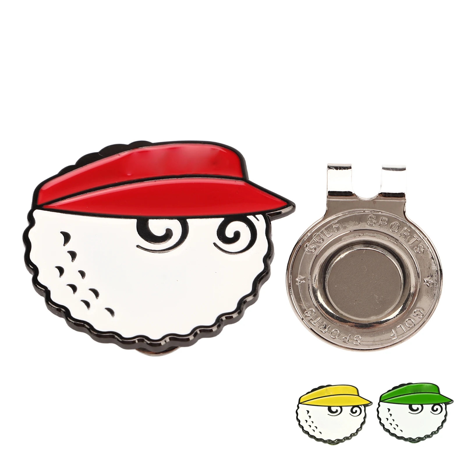 Clip Marker Bright Pattern Rust Resistant  Ball Hat Clip Marker Zinc Alloy Golfer Gift for Women for Playground