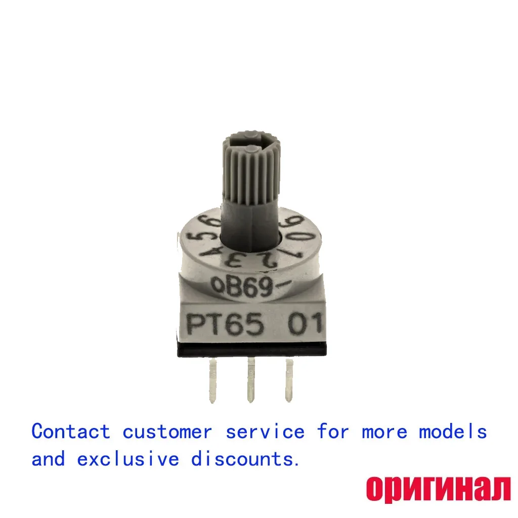 Brand New Original APEM PT65301 Rotary Coded Switch, PT65 Series, Through Hole, 10 Position, BCD, 24VDC, 400mA