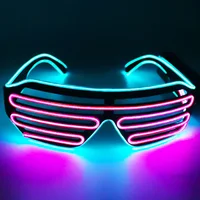 LED Wireless Glow-in-the-dark Glasses, Neon Twinkling Sunglasses, Suitable for Halloween, Christmas, Carnival Party
