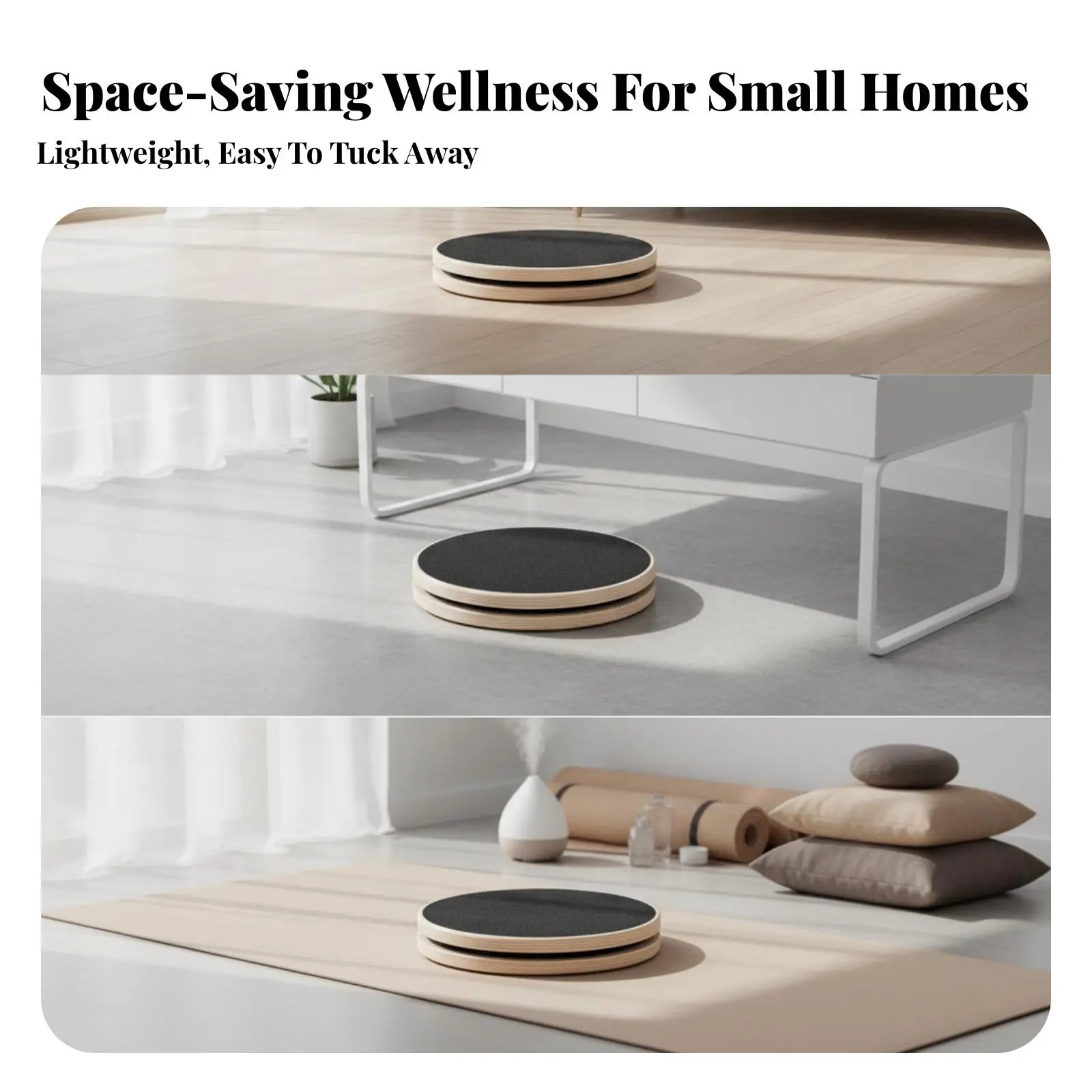 Multifunctional Wood Balance Trainer Waist Twister Board for Home Workout Core Strength Flexibility Exercise