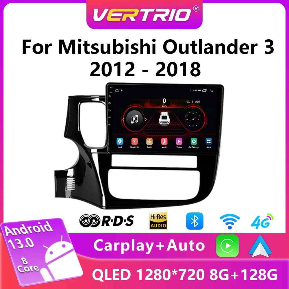 

Android 13 For Mitsubishi Outlander 3 GF0W GG0W 2012 - 2018 Car Radio Multimedia Player Navigat GPS 4G Carplay 2 Din DVD Stereo