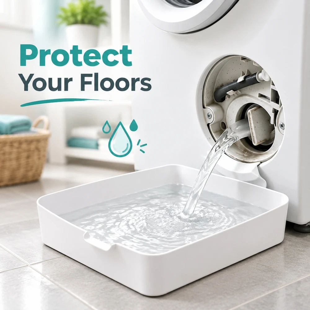 Thick Anti Slip Washing Machine Drain Tray Leak Proof Floor Protection Base Support Collection Pan for Bosch Siemens Use