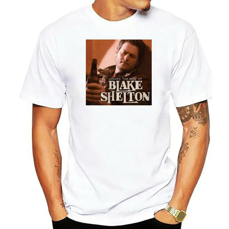 Men's Blake Shelton Loaded The Best of Blake Shelton Cotton T Shirts Black