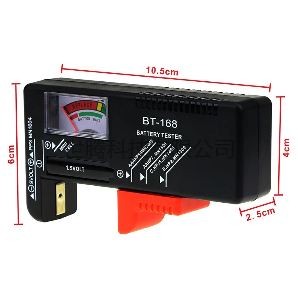 BT168 Digital Battery Tester Volt Checker for AA AAA 9V Button Multiple Size Battery Tester Voltage Meter Tools