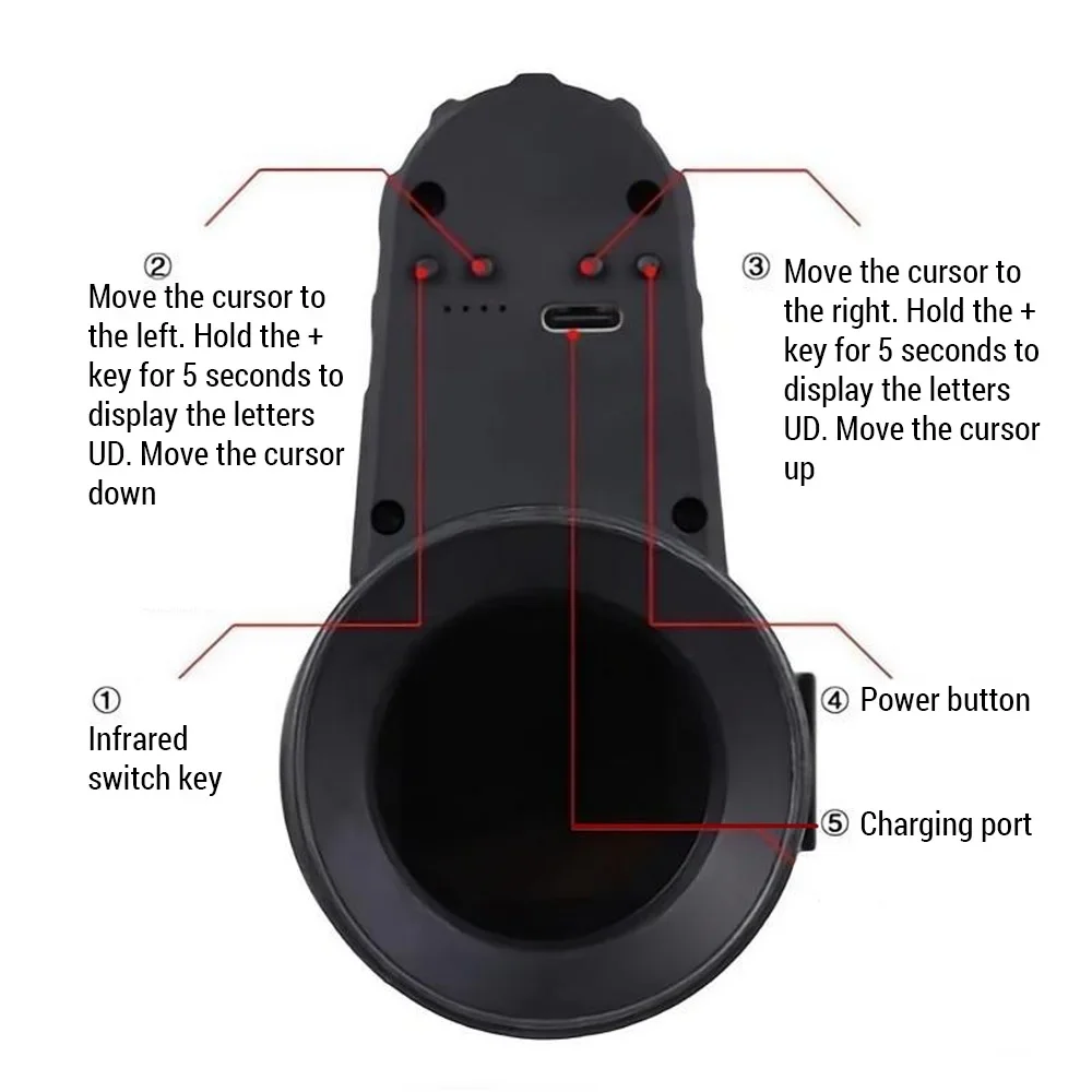 Imagem -06 - Âmbito Digital de Visão Noturna Rifle g Mais 824x Óptico Caça Infravermelho Apontando Monocular Preto Completo Ambiente ao ar Livre Cursor Cruz